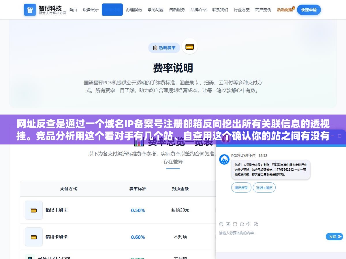 1 - 网址反查是通过一个域名IP备案号注册邮箱反向挖出所有关联信息的透视挂。竞品分析用这个看对手有几个站、自查用这个确认你的站之间有没有留下关联线索被搜索引擎抓到。反查工具很便宜但用它发现一条关联线索的价值值几千块 - UC建站系统