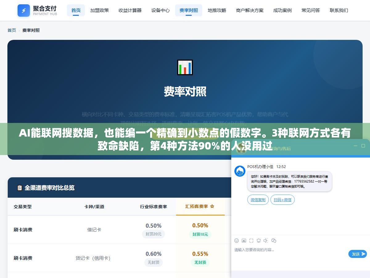 1 - AI能联网搜数据，也能编一个精确到小数点的假数字。3种联网方式各有致命缺陷，第4种方法90%的人没用过 - UC建站系统