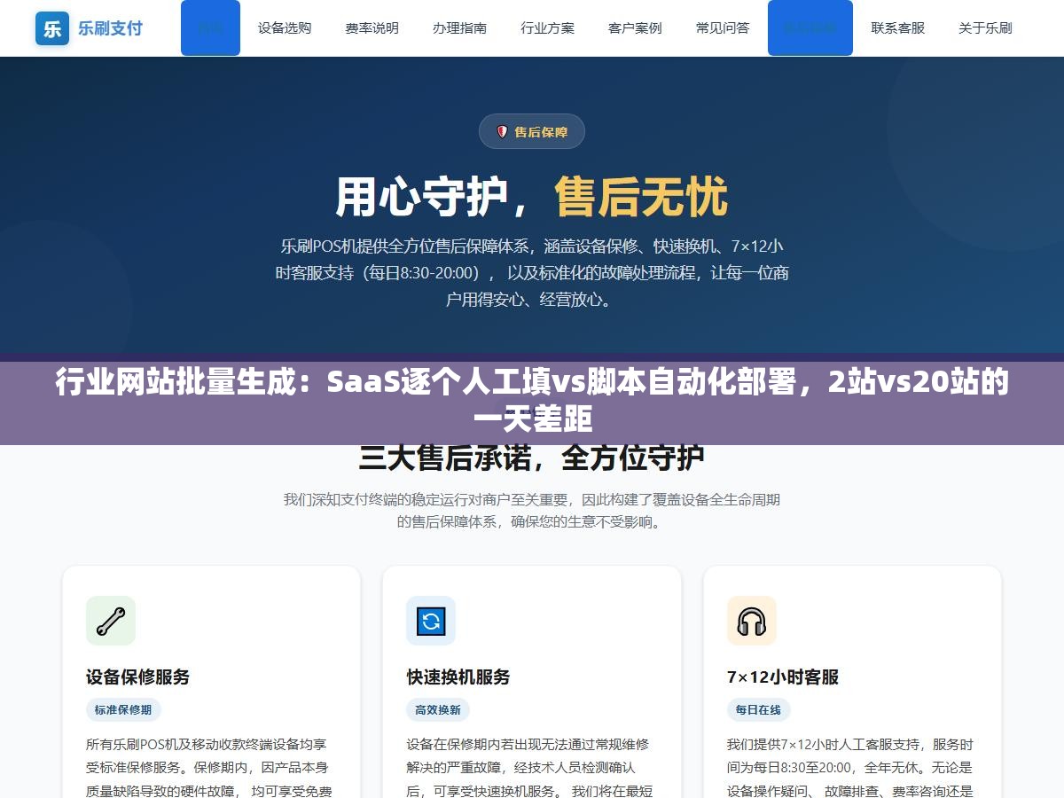 3 - 行业网站批量生成：SaaS逐个人工填vs脚本自动化部署，2站vs20站的一天差距 - UC建站系统