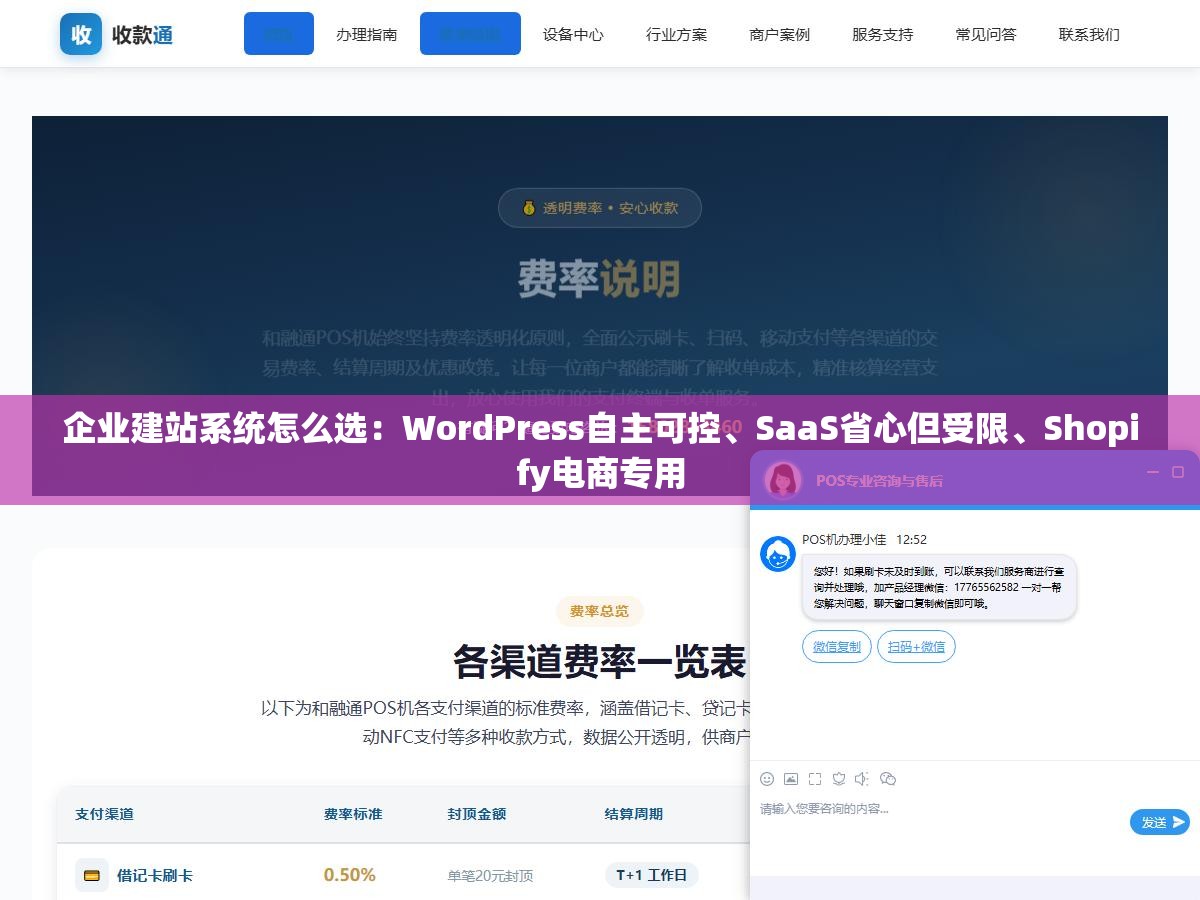 2 - 企业建站系统怎么选：WordPress自主可控、SaaS省心但受限、Shopify电商专用 - UC建站系统