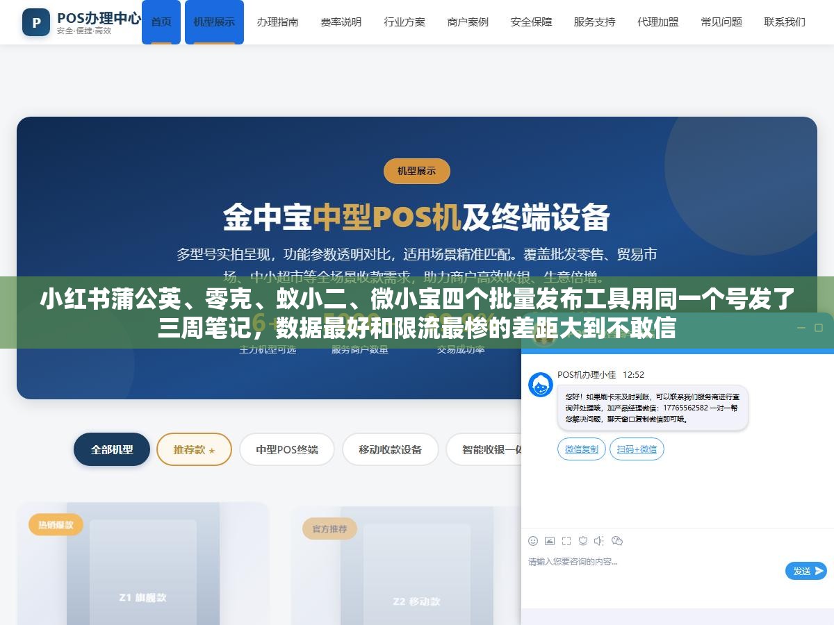 小红书蒲公英、零克、蚁小二、微小宝四个批量发布工具用同一个号发了三周笔记,数据最好和限流最惨的差距大到不敢信 3 - 小红书蒲公英、零克、蚁小二、微小宝四个批量发布工具用同一个号发了三周笔记,数据最好和限流最惨的差距大到不敢信 - UC建站系统