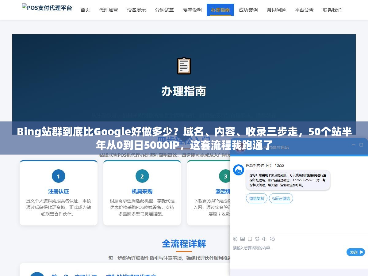 Bing站群到底比Google好做多少?域名、内容、收录三步走,50个站半年从0到日5000IP,这套流程我跑通了 1 - Bing站群到底比Google好做多少?域名、内容、收录三步走,50个站半年从0到日5000IP,这套流程我跑通了 - UC建站系统