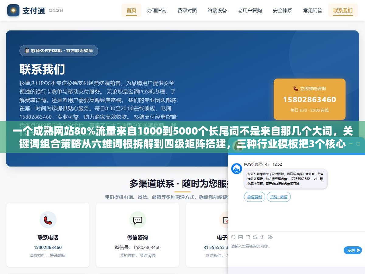 一个成熟网站80%流量来自1000到5000个长尾词不是来自那几个大词,关键词组合策略从六维词根拆解到四级矩阵搭建,三种行业模板把3个核心词变成300个能来流量的词 1 - 一个成熟网站80%流量来自1000到5000个长尾词不是来自那几个大词,关键词组合策略从六维词根拆解到四级矩阵搭建,三种行业模板把3个核心词变成300个能来流量的词 - UC建站系统