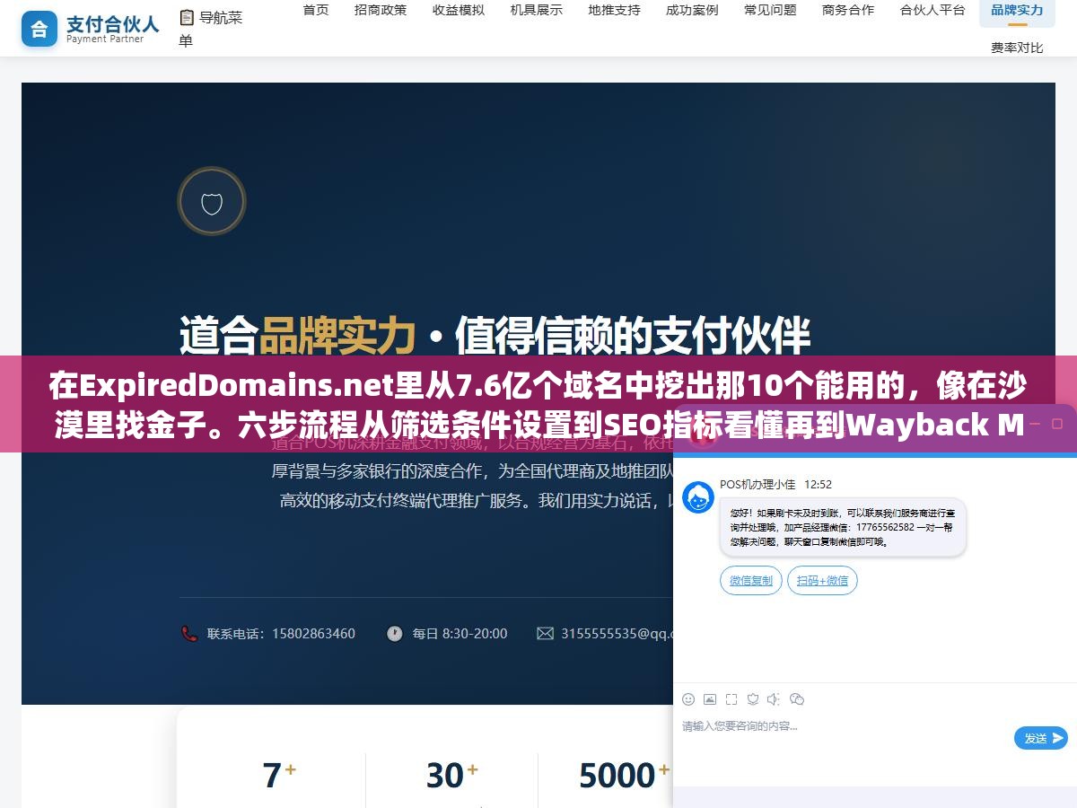 2 - 在ExpiredDomains.net里从7.6亿个域名中挖出那10个能用的，像在沙漠里找金子。六步流程从筛选条件设置到SEO指标看懂再到Wayback Machine验身，把采集到购买的坑全踩一遍 - UC建站系统