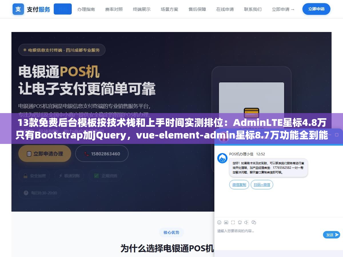 13款免费后台模板按技术栈和上手时间实测排位:AdminLTE星标4.8万只有Bootstrap加jQuery,vue-element-admin星标8.7万功能全到能当产品但上手要配两天环境,Tabler界面最现代中文文档约等于没有 2 - 13款免费后台模板按技术栈和上手时间实测排位:AdminLTE星标4.8万只有Bootstrap加jQuery,vue-element-admin星标8.7万功能全到能当产品但上手要配两天环境,Tabler界面最现代中文文档约等于没有 - UC建站系统