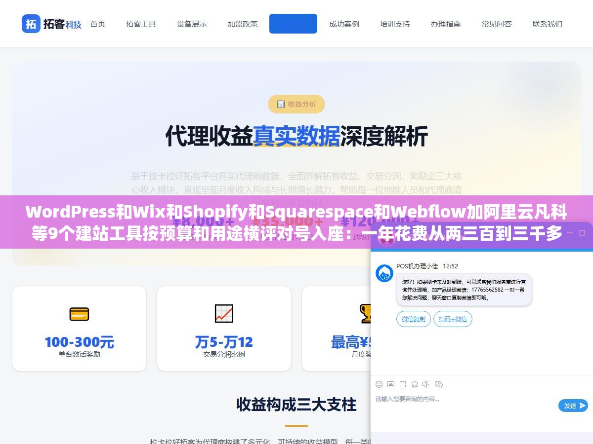 WordPress和Wix和Shopify和Squarespace和Webflow加阿里云凡科等9个建站工具按预算和用途横评对号入座:一年花费从两三百到三千多差了12倍,选错工具后面想换都换不了 1 - WordPress和Wix和Shopify和Squarespace和Webflow加阿里云凡科等9个建站工具按预算和用途横评对号入座:一年花费从两三百到三千多差了12倍,选错工具后面想换都换不了 - UC建站系统