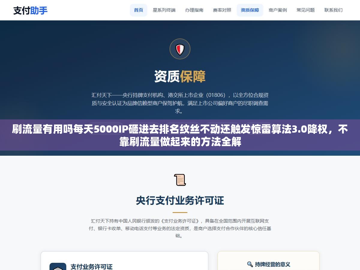 1 - 刷流量有用吗每天5000IP砸进去排名纹丝不动还触发惊雷算法3.0降权，不靠刷流量做起来的方法全解 - UC建站系统