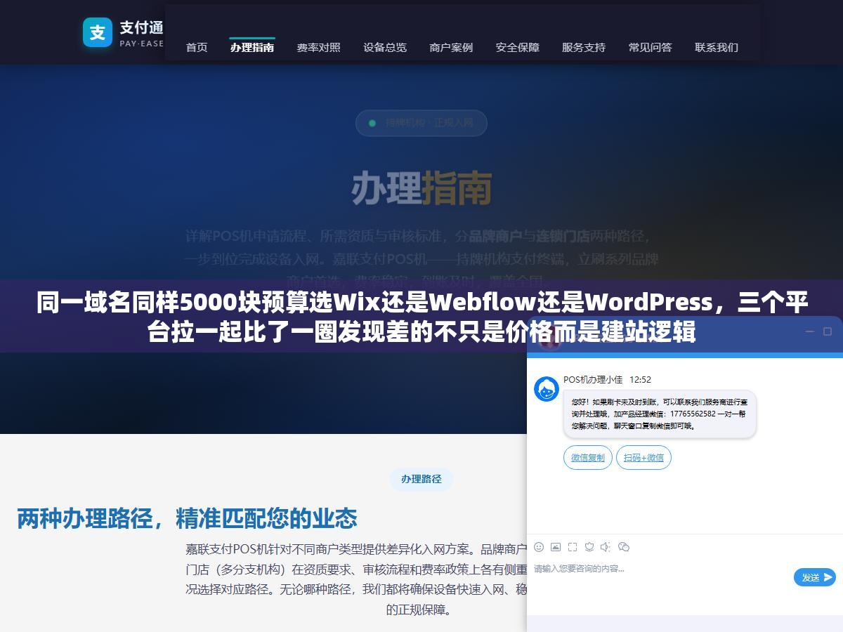 同一域名同样5000块预算选Wix还是Webflow还是WordPress,三个平台拉一起比了一圈发现差的不只是价格而是建站逻辑 1 - 同一域名同样5000块预算选Wix还是Webflow还是WordPress,三个平台拉一起比了一圈发现差的不只是价格而是建站逻辑 - UC建站系统