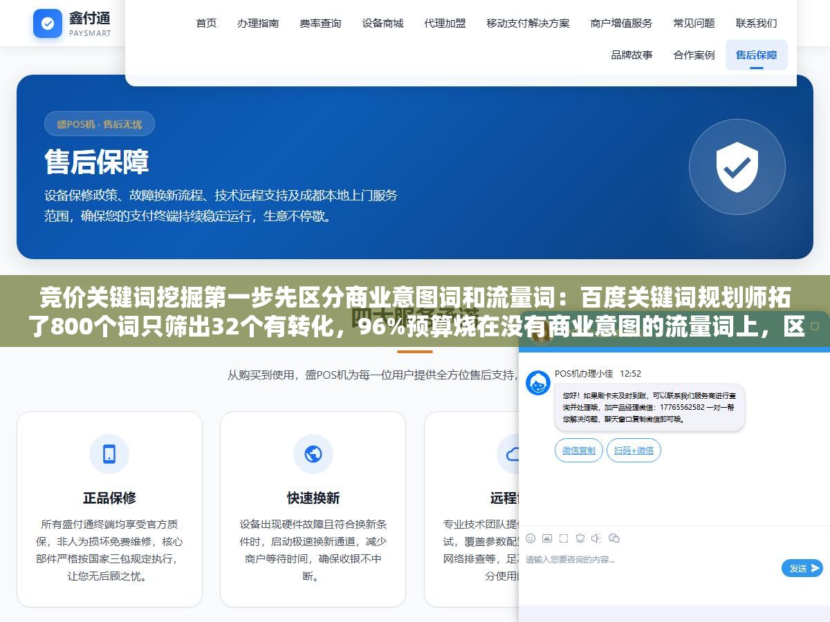 竞价关键词挖掘第一步先区分商业意图词和流量词:百度关键词规划师拓了800个词只筛出32个有转化,96%预算烧在没有商业意图的流量词上,区分后单个咨询成本从187降到39块ROI差20倍 3 - 竞价关键词挖掘第一步先区分商业意图词和流量词:百度关键词规划师拓了800个词只筛出32个有转化,96%预算烧在没有商业意图的流量词上,区分后单个咨询成本从187降到39块ROI差20倍 - UC建站系统