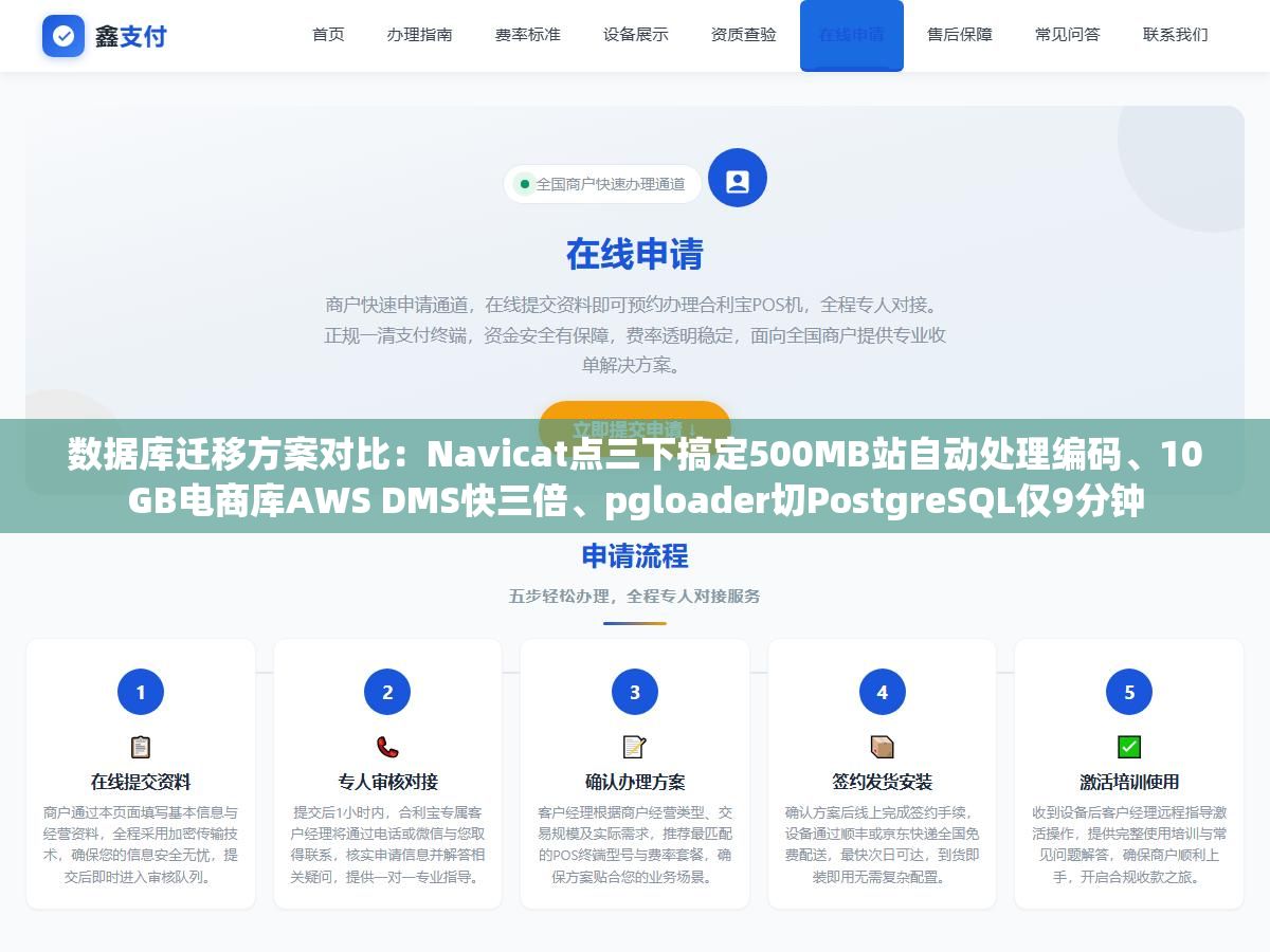数据库迁移方案对比:Navicat点三下搞定500MB站自动处理编码、10GB电商库AWS DMS快三倍、pgloader切PostgreSQL仅9分钟 2 - 数据库迁移方案对比:Navicat点三下搞定500MB站自动处理编码、10GB电商库AWS DMS快三倍、pgloader切PostgreSQL仅9分钟 - UC建站系统