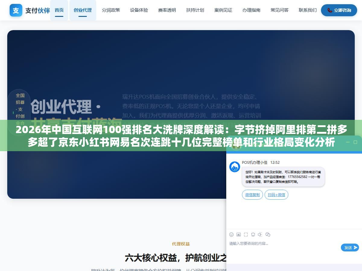2026年中国互联网100强排名大洗牌深度解读:字节挤掉阿里排第二拼多多超了京东小红书网易名次连跳十几位完整榜单和行业格局变化分析 1 - 2026年中国互联网100强排名大洗牌深度解读:字节挤掉阿里排第二拼多多超了京东小红书网易名次连跳十几位完整榜单和行业格局变化分析 - UC建站系统