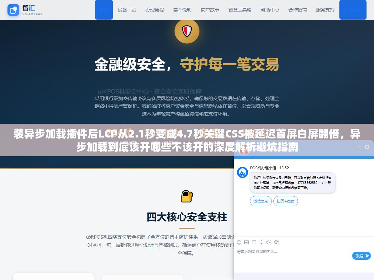 装异步加载插件后LCP从2.1秒变成4.7秒关键CSS被延迟首屏白屏翻倍,异步加载到底该开哪些不该开的深度解析避坑指南 3 - 装异步加载插件后LCP从2.1秒变成4.7秒关键CSS被延迟首屏白屏翻倍,异步加载到底该开哪些不该开的深度解析避坑指南 - UC建站系统