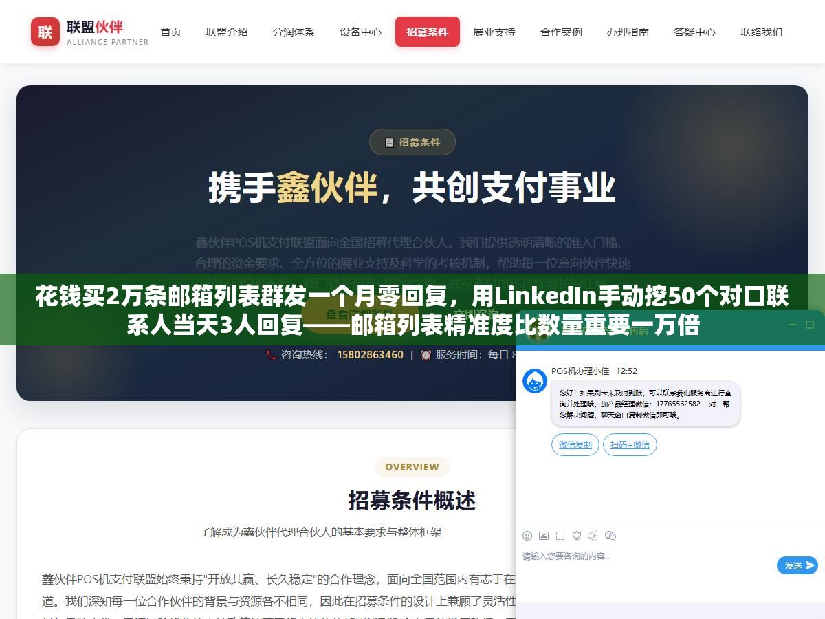 花钱买2万条邮箱列表群发一个月零回复,用LinkedIn手动挖50个对口联系人当天3人回复——邮箱列表精准度比数量重要一万倍 1 - 花钱买2万条邮箱列表群发一个月零回复,用LinkedIn手动挖50个对口联系人当天3人回复——邮箱列表精准度比数量重要一万倍 - UC建站系统