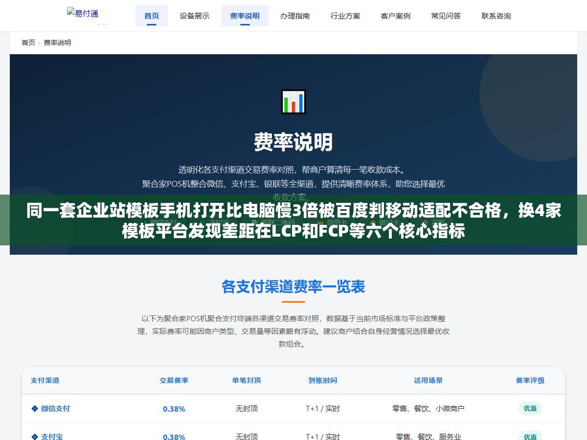同一套企业站模板手机打开比电脑慢3倍被百度判移动适配不合格,换4家模板平台发现差距在LCP和FCP等六个核心指标 2 - 同一套企业站模板手机打开比电脑慢3倍被百度判移动适配不合格,换4家模板平台发现差距在LCP和FCP等六个核心指标 - UC建站系统