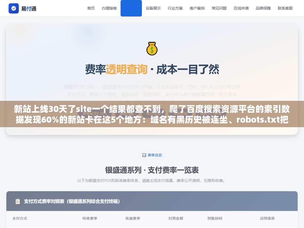 新站上线30天了site一个结果都查不到,爬了百度搜索资源平台的索引数据发现60%的新站卡在这5个地方:域名有黑历史被连坐、robots.txt把蜘蛛拦门外了、服务器首字节响应超过2秒蜘蛛直接放弃、ICP备案没做或者非企业主体、内容全是AI批量生成的没给蜘蛛一个值得收录的理由 1 - 新站上线30天了site一个结果都查不到,爬了百度搜索资源平台的索引数据发现60%的新站卡在这5个地方:域名有黑历史被连坐、robots.txt把蜘蛛拦门外了、服务器首字节响应超过2秒蜘蛛直接放弃、ICP备案没做或者非企业主体、内容全是AI批量生成的没给蜘蛛一个值得收录的理由 - UC建站系统