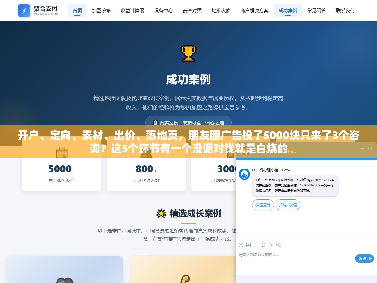 开户、定向、素材、出价、落地页,朋友圈广告投了5000块只来了3个咨询?这5个环节有一个没调对钱就是白烧的 2 - 开户、定向、素材、出价、落地页,朋友圈广告投了5000块只来了3个咨询?这5个环节有一个没调对钱就是白烧的 - UC建站系统