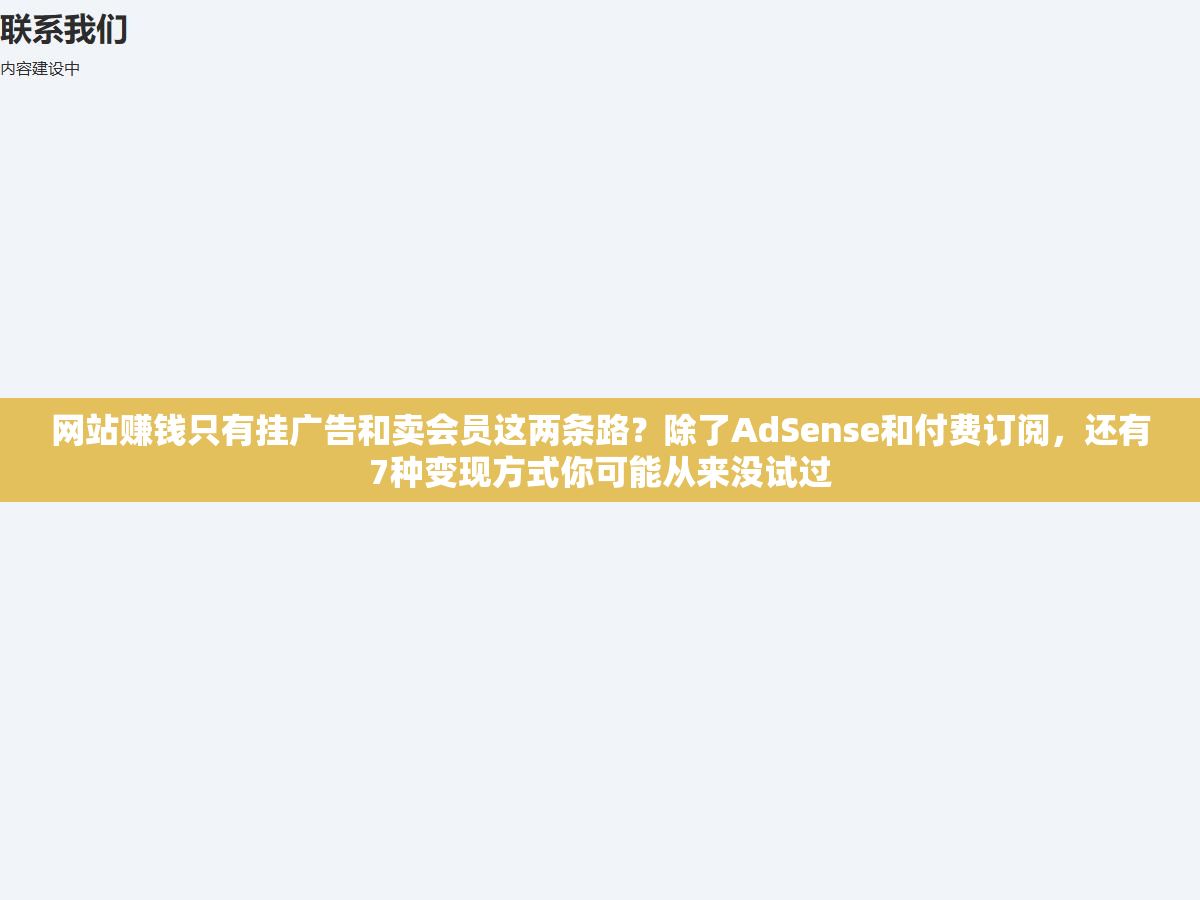 网站赚钱只有挂广告和卖会员这两条路?除了AdSense和付费订阅,还有7种变现方式你可能从来没试过 3 - 网站赚钱只有挂广告和卖会员这两条路?除了AdSense和付费订阅,还有7种变现方式你可能从来没试过 - UC建站系统