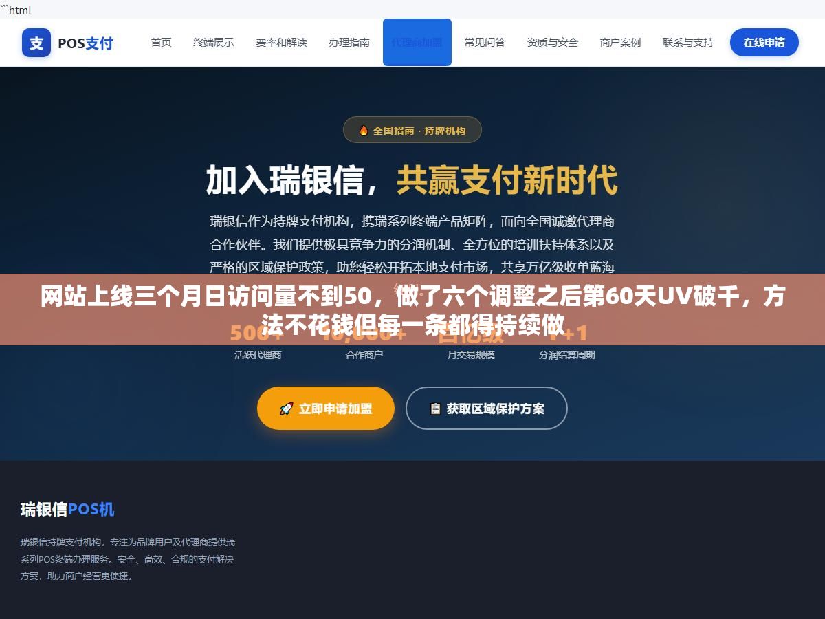 网站上线三个月日访问量不到50,做了六个调整之后第60天UV破千,方法不花钱但每一条都得持续做 1 - 网站上线三个月日访问量不到50,做了六个调整之后第60天UV破千,方法不花钱但每一条都得持续做 - UC建站系统