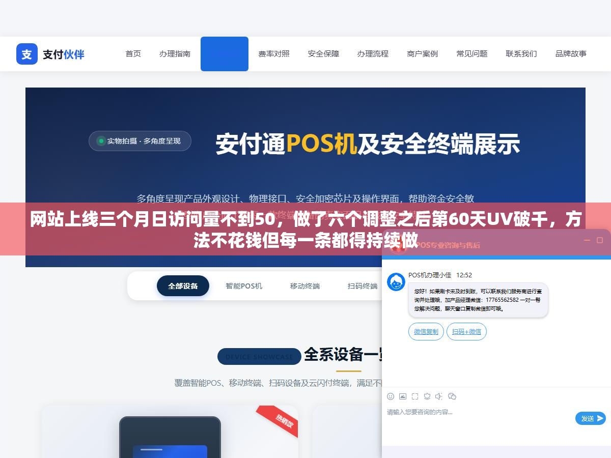 网站上线三个月日访问量不到50,做了六个调整之后第60天UV破千,方法不花钱但每一条都得持续做 2 - 网站上线三个月日访问量不到50,做了六个调整之后第60天UV破千,方法不花钱但每一条都得持续做 - UC建站系统
