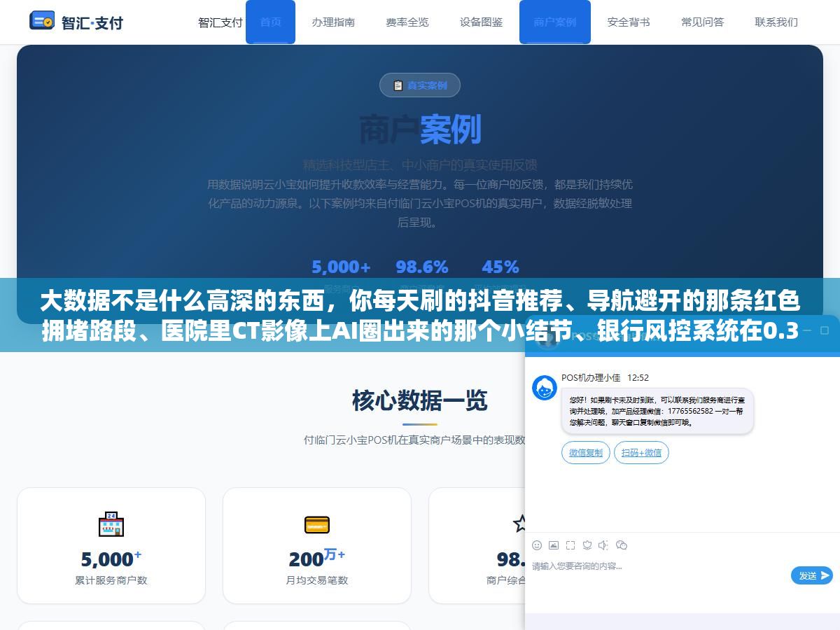 大数据不是什么高深的东西,你每天刷的抖音推荐、导航避开的那条红色拥堵路段、医院里CT影像上AI圈出来的那个小结节、银行风控系统在0.3秒内拦下的那笔异常转账,都是它在干活 3 - 大数据不是什么高深的东西,你每天刷的抖音推荐、导航避开的那条红色拥堵路段、医院里CT影像上AI圈出来的那个小结节、银行风控系统在0.3秒内拦下的那笔异常转账,都是它在干活 - UC建站系统