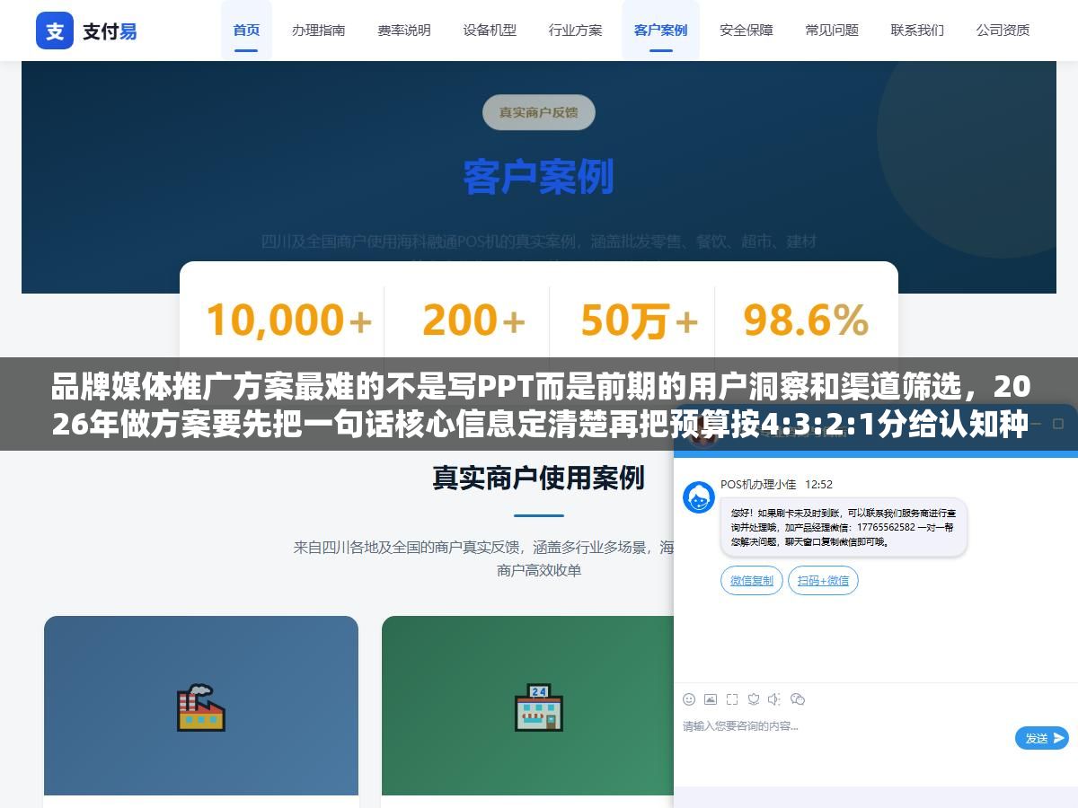 品牌媒体推广方案最难的不是写PPT而是前期的用户洞察和渠道筛选,2026年做方案要先把一句话核心信息定清楚再把预算按4:3:2:1分给认知种草转化私域四个阶段,渠道不用多两个打透就够 2 - 品牌媒体推广方案最难的不是写PPT而是前期的用户洞察和渠道筛选,2026年做方案要先把一句话核心信息定清楚再把预算按4:3:2:1分给认知种草转化私域四个阶段,渠道不用多两个打透就够 - UC建站系统