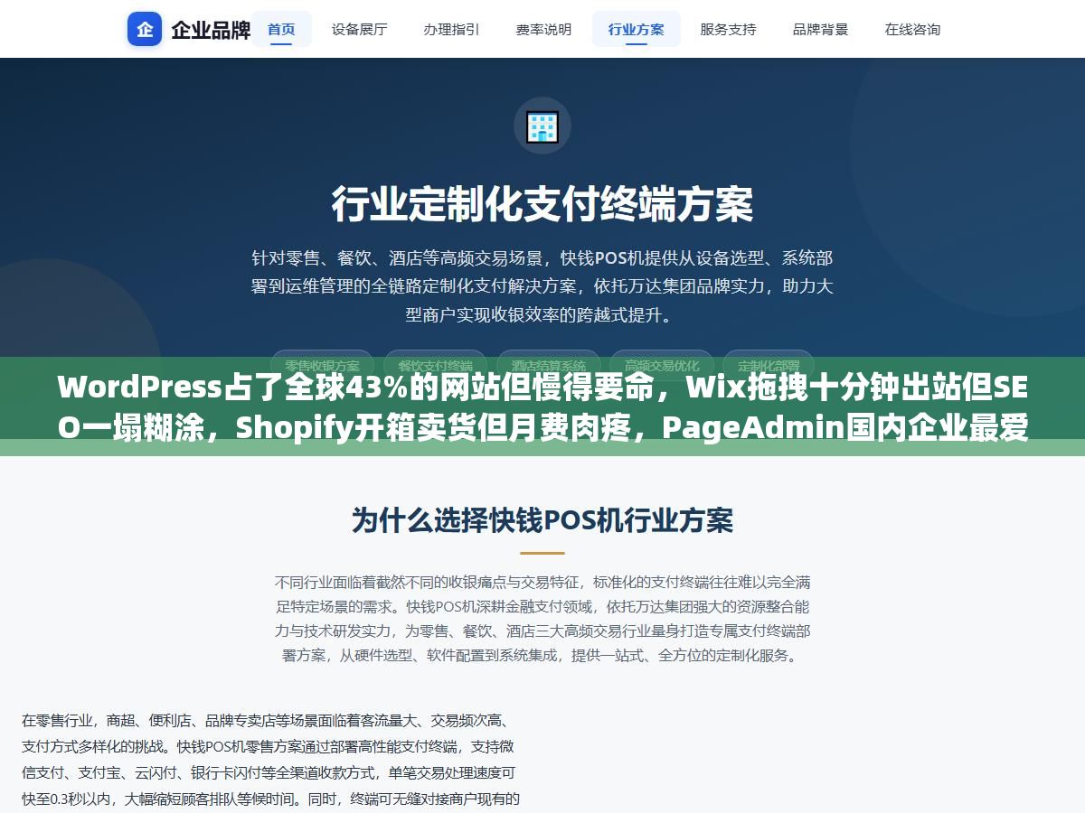 WordPress占了全球43%的网站但慢得要命,Wix拖拽十分钟出站但SEO一塌糊涂,Shopify开箱卖货但月费肉疼,PageAdmin国内企业最爱但学习成本高,8个建站系统没有最好只有最合适 2 - WordPress占了全球43%的网站但慢得要命,Wix拖拽十分钟出站但SEO一塌糊涂,Shopify开箱卖货但月费肉疼,PageAdmin国内企业最爱但学习成本高,8个建站系统没有最好只有最合适 - UC建站系统
