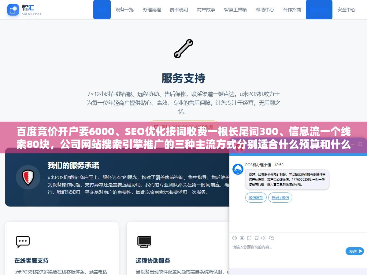 百度竞价开户要6000、SEO优化按词收费一根长尾词300、信息流一个线索80块,公司网站搜索引擎推广的三种主流方式分别适合什么预算和什么行业 2 - 百度竞价开户要6000、SEO优化按词收费一根长尾词300、信息流一个线索80块,公司网站搜索引擎推广的三种主流方式分别适合什么预算和什么行业 - UC建站系统
