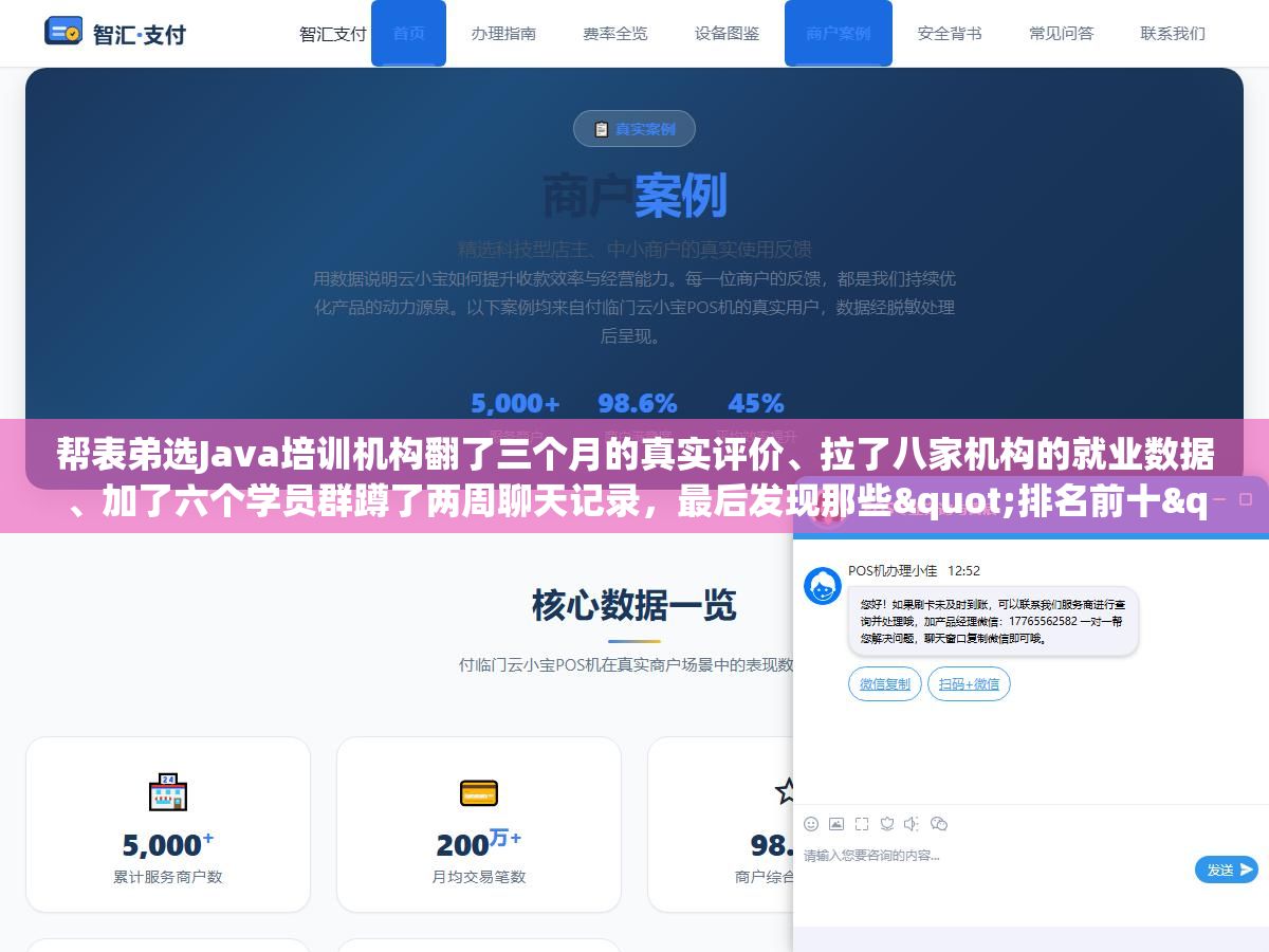 帮表弟选Java培训机构翻了三个月的真实评价、拉了八家机构的就业数据、加了六个学员群蹲了两周聊天记录,最后发现那些"排名前十"的榜单九成是广告,选机构真正该盯的不是排名而是这四个硬指标 1 - 帮表弟选Java培训机构翻了三个月的真实评价、拉了八家机构的就业数据、加了六个学员群蹲了两周聊天记录,最后发现那些"排名前十"的榜单九成是广告,选机构真正该盯的不是排名而是这四个硬指标 - UC建站系统
