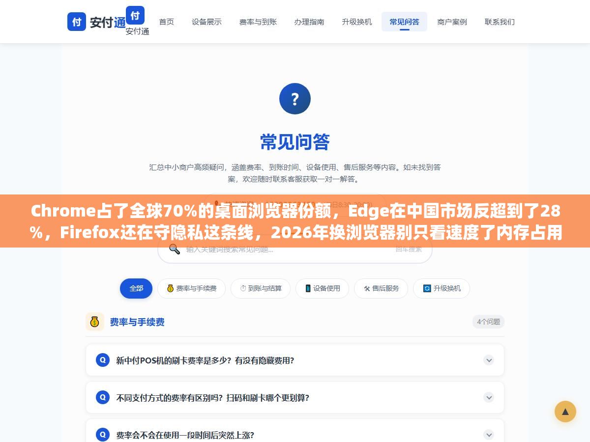 Chrome占了全球70%的桌面浏览器份额,Edge在中国市场反超到了28%,Firefox还在守隐私这条线,2026年换浏览器别只看速度了内存占用和插件生态才是拉开差距的地方 2 - Chrome占了全球70%的桌面浏览器份额,Edge在中国市场反超到了28%,Firefox还在守隐私这条线,2026年换浏览器别只看速度了内存占用和插件生态才是拉开差距的地方 - UC建站系统