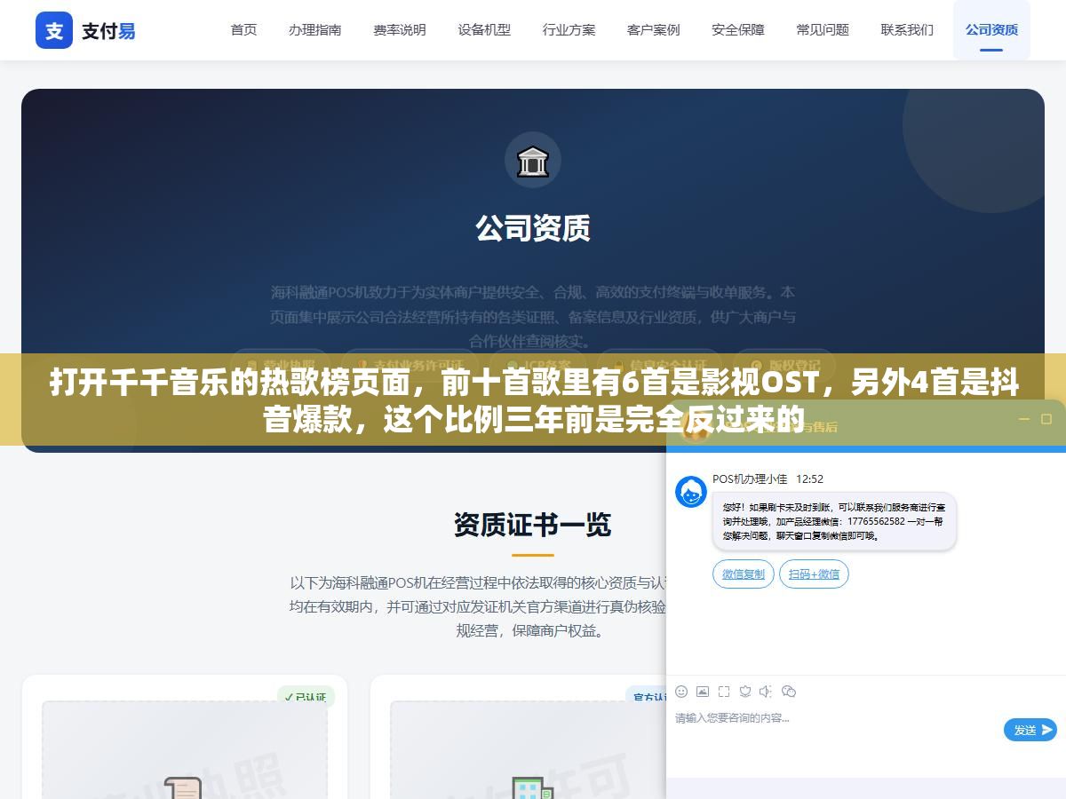 3 - 打开千千音乐的热歌榜页面，前十首歌里有6首是影视OST，另外4首是抖音爆款，这个比例三年前是完全反过来的 - UC建站系统