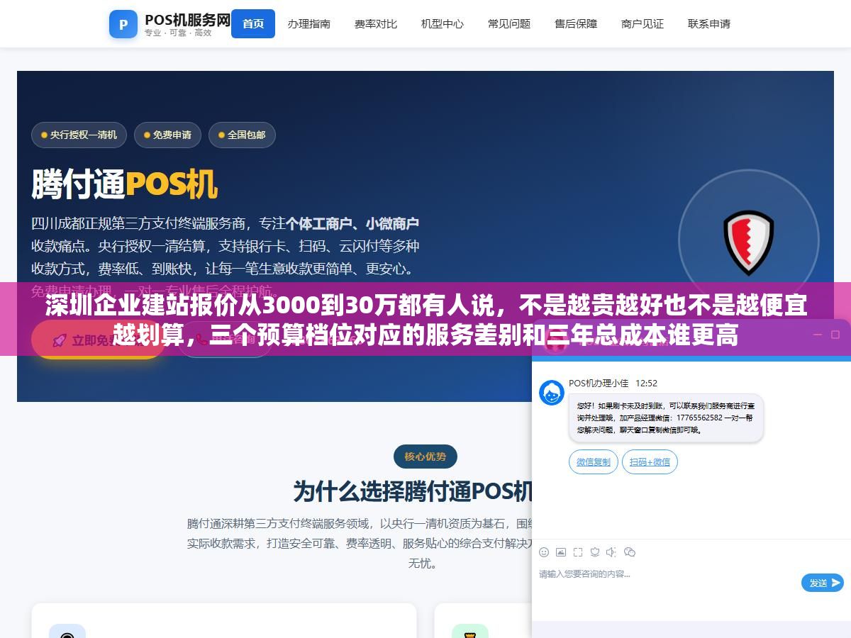 2 - 深圳企业建站报价从3000到30万都有人说，不是越贵越好也不是越便宜越划算，三个预算档位对应的服务差别和三年总成本谁更高 - UC建站系统