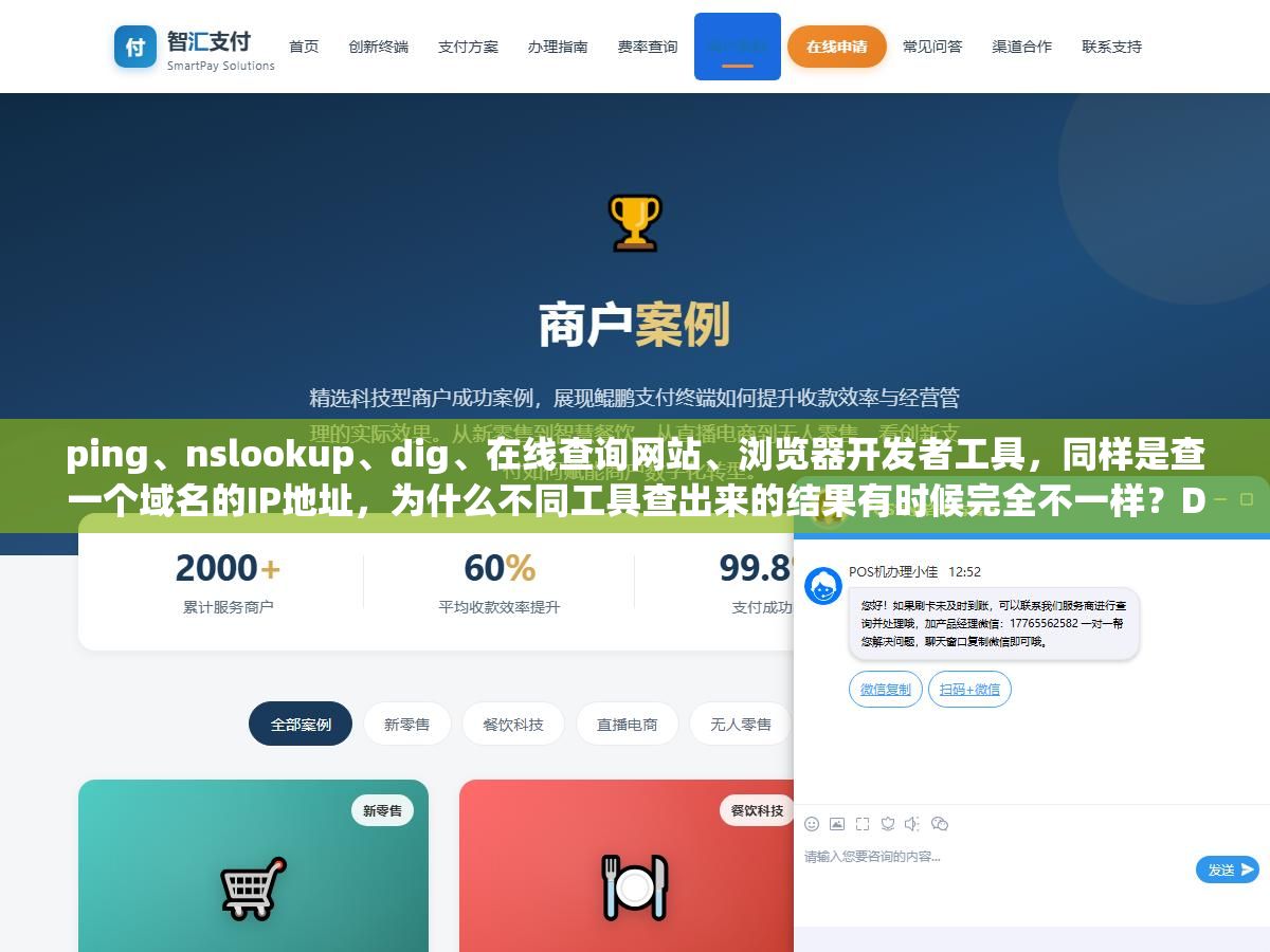 ping、nslookup、dig、在线查询网站、浏览器开发者工具,同样是查一个域名的IP地址,为什么不同工具查出来的结果有时候完全不一样?DNS缓存、CDN节点、负载均衡、IPv4/IPv6双栈,这四种情况会让同一个域名在不同时间不同地点解析出至少七八个不同的IP 3 - ping、nslookup、dig、在线查询网站、浏览器开发者工具,同样是查一个域名的IP地址,为什么不同工具查出来的结果有时候完全不一样?DNS缓存、CDN节点、负载均衡、IPv4/IPv6双栈,这四种情况会让同一个域名在不同时间不同地点解析出至少七八个不同的IP - UC建站系统