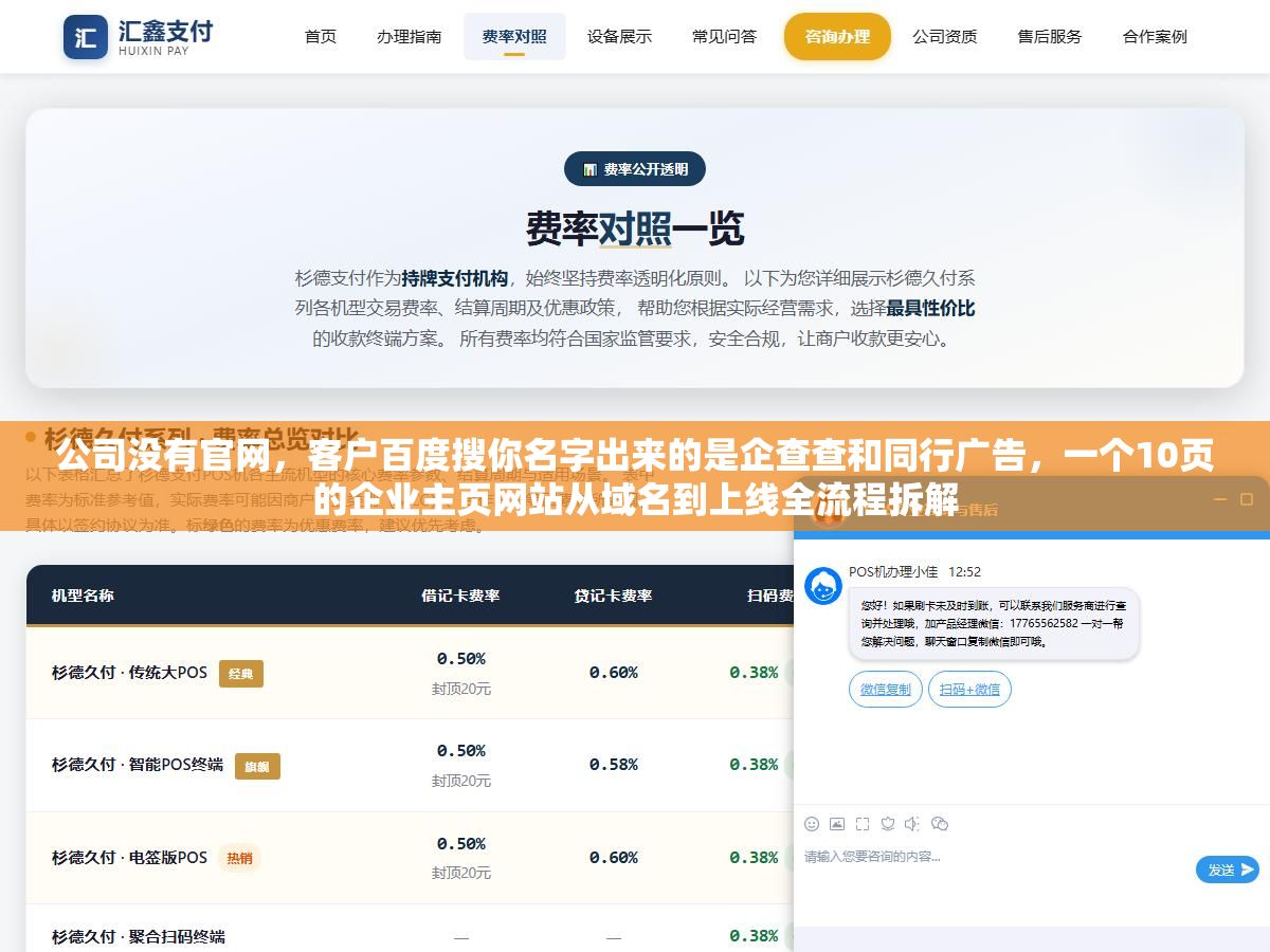 公司没有官网,客户百度搜你名字出来的是企查查和同行广告,一个10页的企业主页网站从域名到上线全流程拆解 1 - 公司没有官网,客户百度搜你名字出来的是企查查和同行广告,一个10页的企业主页网站从域名到上线全流程拆解 - UC建站系统