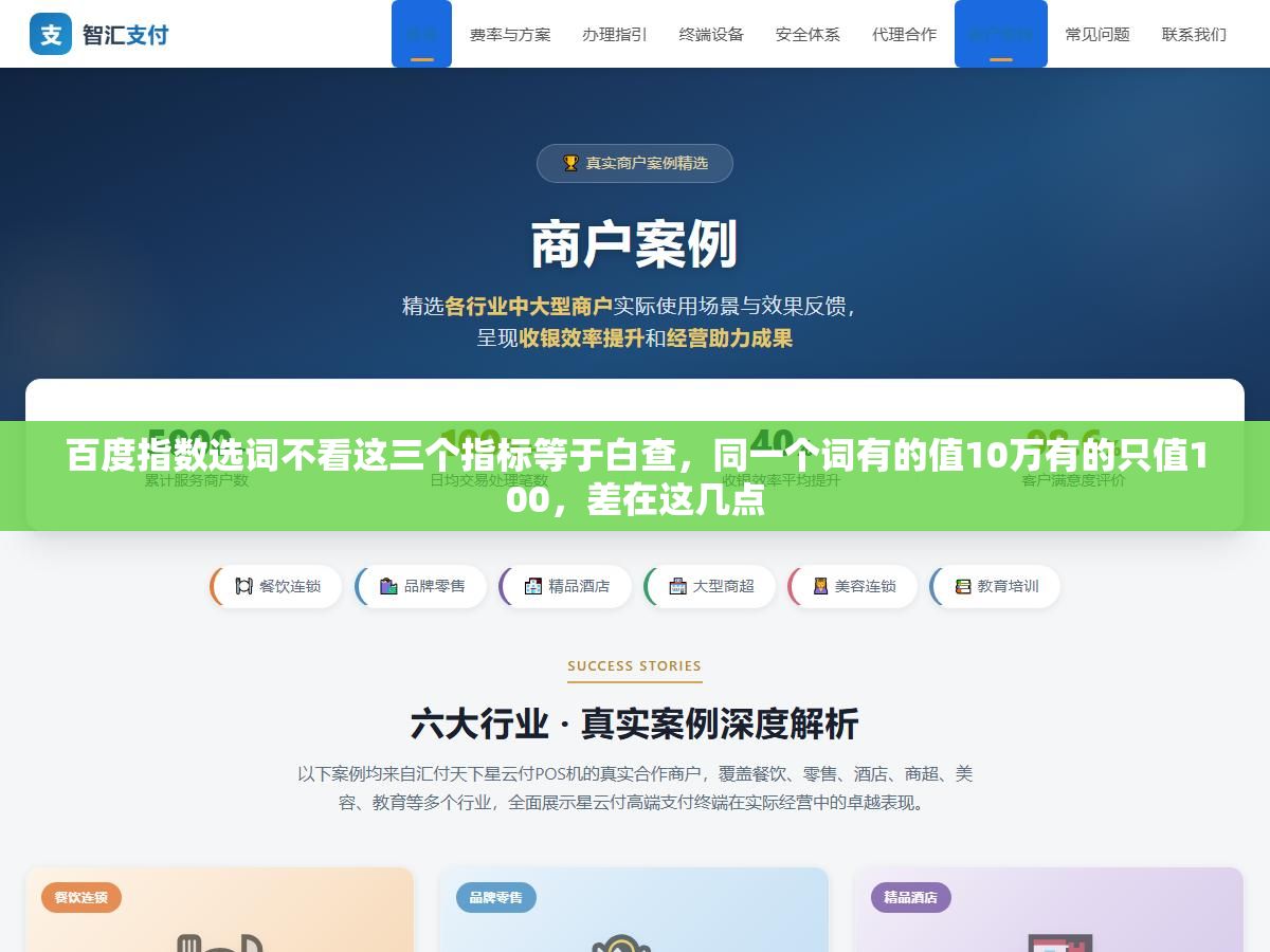 1 - 百度指数选词不看这三个指标等于白查，同一个词有的值10万有的只值100，差在这几点 - UC建站系统