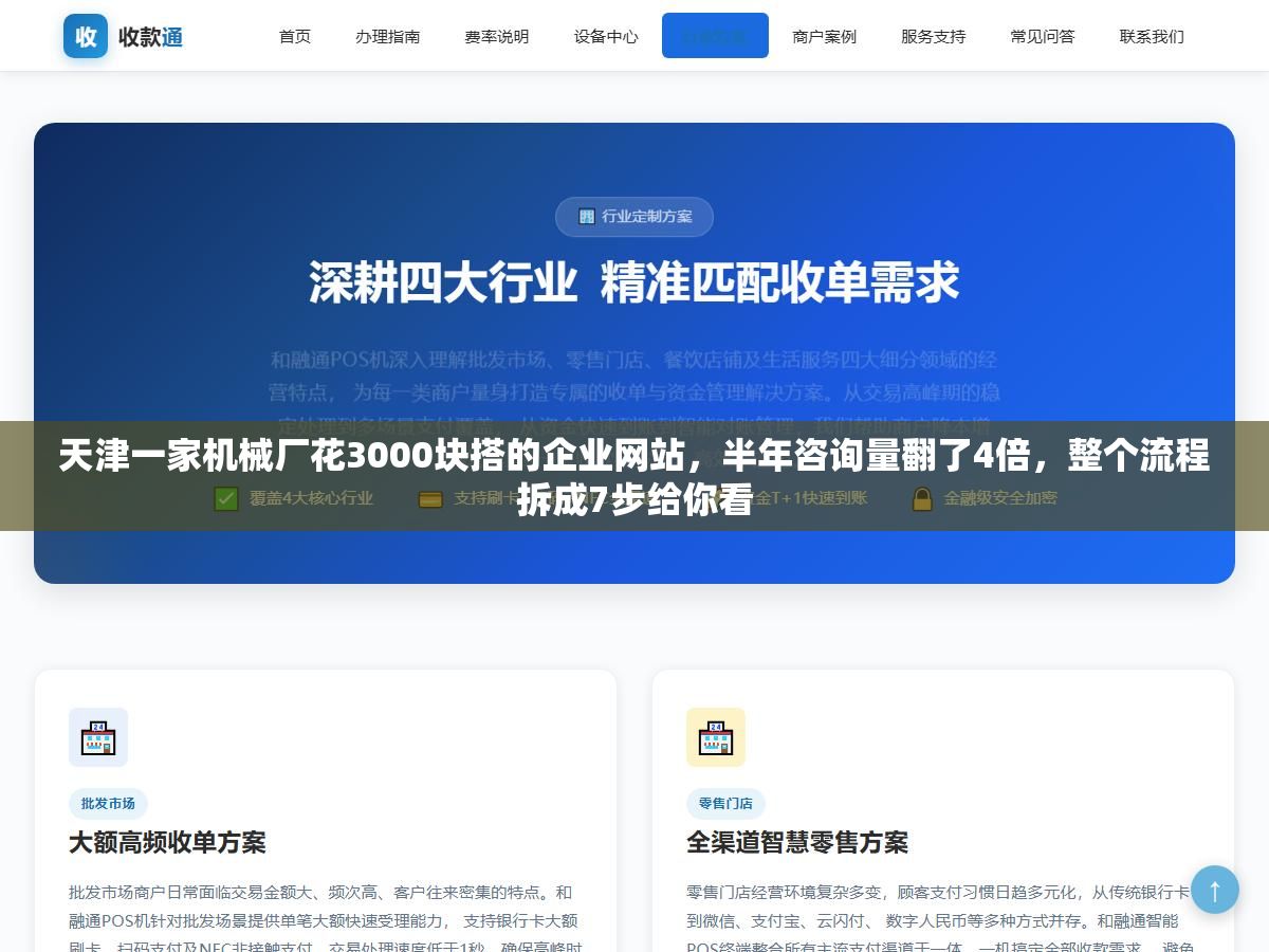 2 - 天津一家机械厂花3000块搭的企业网站，半年咨询量翻了4倍，整个流程拆成7步给你看 - UC建站系统