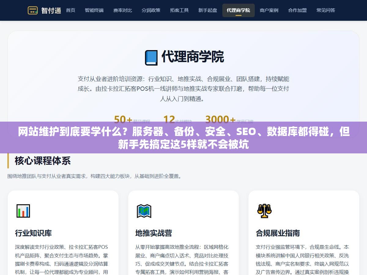 2 - 网站维护到底要学什么？服务器、备份、安全、SEO、数据库都得碰，但新手先搞定这5样就不会被坑 - UC建站系统