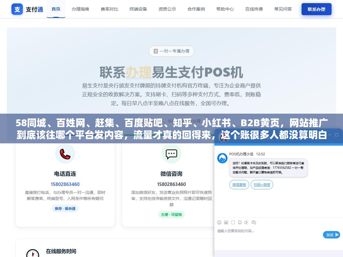 1 - 58同城、百姓网、赶集、百度贴吧、知乎、小红书、B2B黄页，网站推广到底该往哪个平台发内容，流量才真的回得来，这个账很多人都没算明白 - UC建站系统
