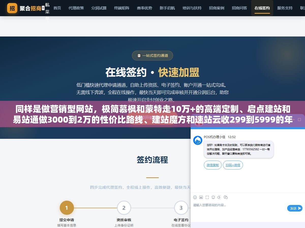 2 - 同样是做营销型网站，极简慕枫和蒙特走10万+的高端定制、启点建站和易站通做3000到2万的性价比路线、建站魔方和速站云收299到5999的年费，华科诚远和牛商网专做SEO获客闭环，2026年这12家营销型网站开发公司按预算和需求分四档对号入座 - UC建站系统