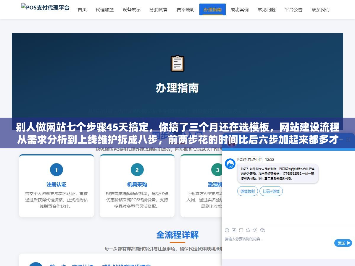别人做网站七个步骤45天搞定,你搞了三个月还在选模板,网站建设流程从需求分析到上线维护拆成八步,前两步花的时间比后六步加起来都多才是正常的 2 - 别人做网站七个步骤45天搞定,你搞了三个月还在选模板,网站建设流程从需求分析到上线维护拆成八步,前两步花的时间比后六步加起来都多才是正常的 - UC建站系统