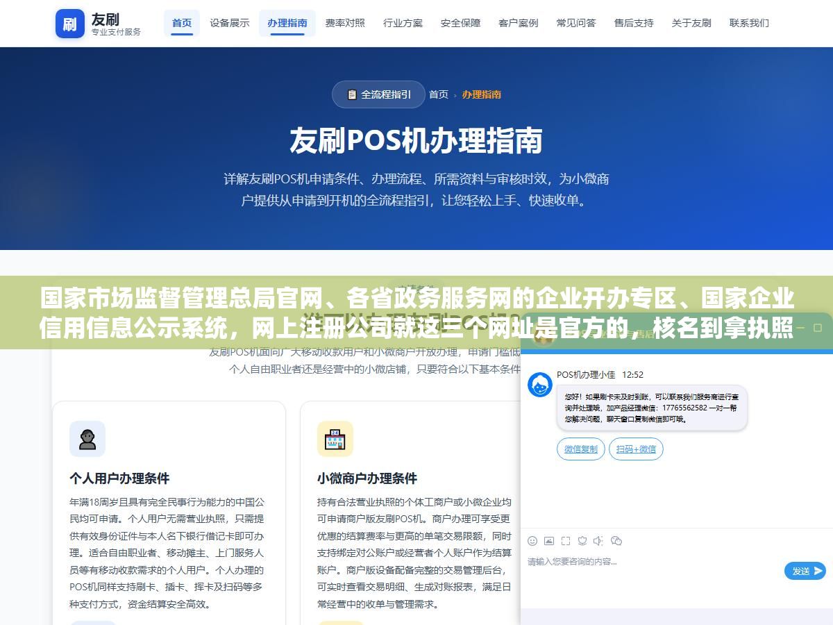 2 - 国家市场监督管理总局官网、各省政务服务网的企业开办专区、国家企业信用信息公示系统，网上注册公司就这三个网址是官方的，核名到拿执照全程电子化最快3天搞定，代办收500到3000块帮你跑腿但材料还是得你自己准备 - UC建站系统