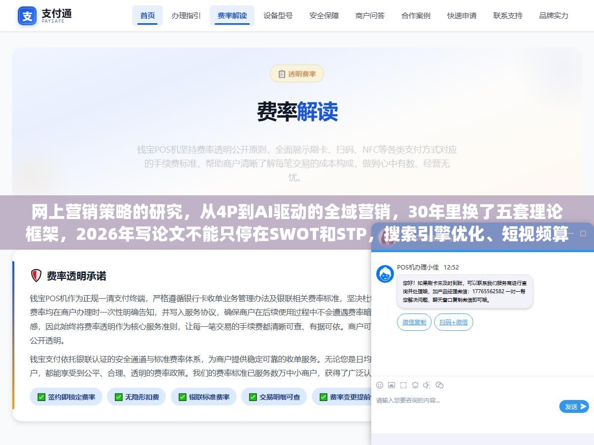 网上营销策略的研究,从4P到AI驱动的全域营销,30年里换了五套理论框架,2026年写论文不能只停在SWOT和STP,搜索引擎优化、短视频算法、私域流量、GEO生成式引擎优化这四个新变量已经把传统的"渠道+促销"模型冲得七零八落 3 - 网上营销策略的研究,从4P到AI驱动的全域营销,30年里换了五套理论框架,2026年写论文不能只停在SWOT和STP,搜索引擎优化、短视频算法、私域流量、GEO生成式引擎优化这四个新变量已经把传统的"渠道+促销"模型冲得七零八落 - UC建站系统