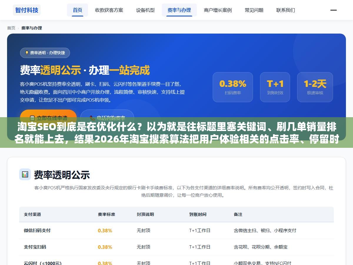 淘宝SEO到底是在优化什么?以为就是往标题里塞关键词、刷几单销量排名就能上去,结果2026年淘宝搜索算法把用户体验相关的点击率、停留时长、售后率权重拉到了55%以上,关键词匹配降到25%,标题写得好但主图没人点、详情页留不住人、DSR飘绿,排名一样往下掉 1 - 淘宝SEO到底是在优化什么?以为就是往标题里塞关键词、刷几单销量排名就能上去,结果2026年淘宝搜索算法把用户体验相关的点击率、停留时长、售后率权重拉到了55%以上,关键词匹配降到25%,标题写得好但主图没人点、详情页留不住人、DSR飘绿,排名一样往下掉 - UC建站系统