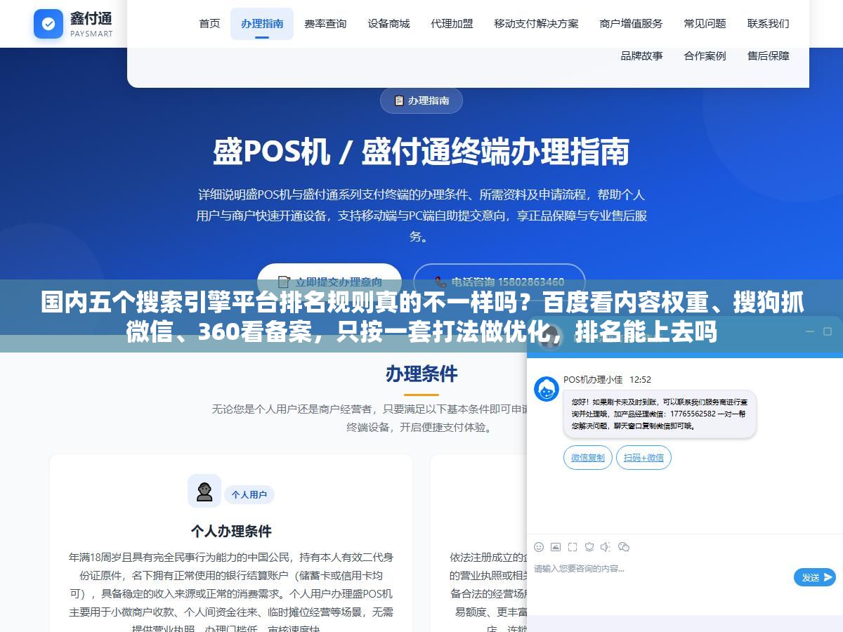 2 - 国内五个搜索引擎平台排名规则真的不一样吗？百度看内容权重、搜狗抓微信、360看备案，只按一套打法做优化，排名能上去吗 - UC建站系统