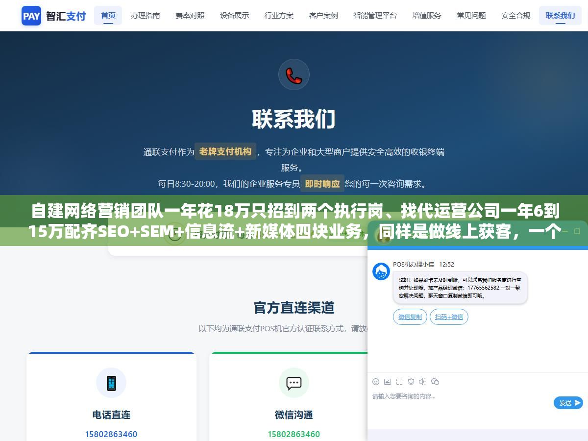 2 - 自建网络营销团队一年花18万只招到两个执行岗、找代运营公司一年6到15万配齐SEO+SEM+信息流+新媒体四块业务，同样是做线上获客，一个在管人一个在管结果 - UC建站系统