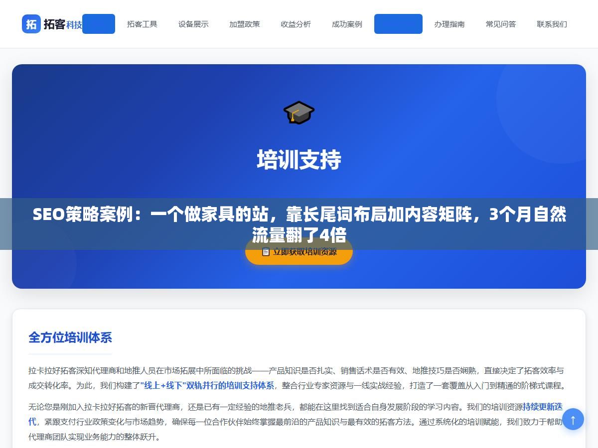 SEO策略案例:一个做家具的站,靠长尾词布局加内容矩阵,3个月自然流量翻了4倍 1 - SEO策略案例:一个做家具的站,靠长尾词布局加内容矩阵,3个月自然流量翻了4倍 - UC建站系统
