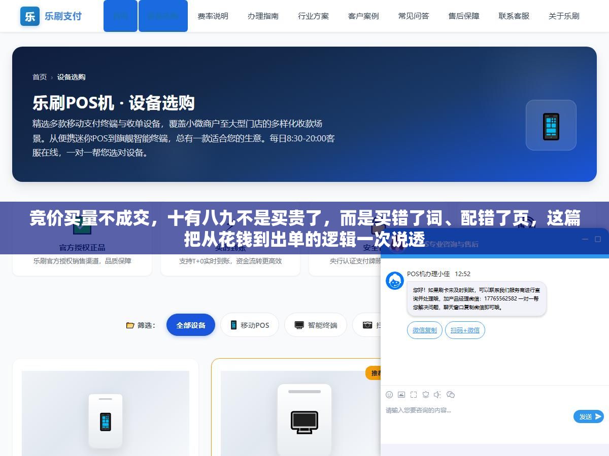 竞价买量不成交,十有八九不是买贵了,而是买错了词、配错了页,这篇把从花钱到出单的逻辑一次说透 3 - 竞价买量不成交,十有八九不是买贵了,而是买错了词、配错了页,这篇把从花钱到出单的逻辑一次说透 - UC建站系统