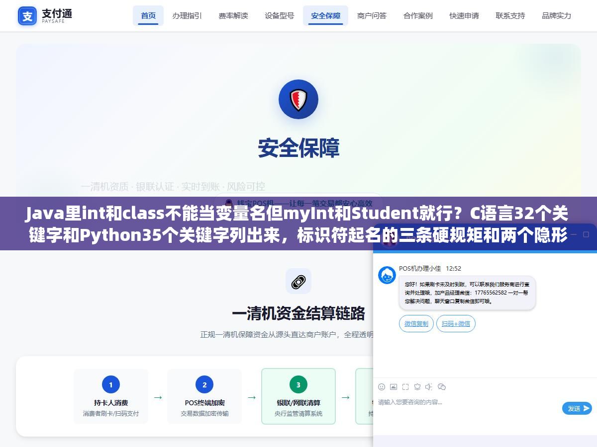 2 - Java里int和class不能当变量名但myInt和Student就行？C语言32个关键字和Python35个关键字列出来，标识符起名的三条硬规矩和两个隐形坑，写代码第一课就搞混的人到现在debug还在犯 - UC建站系统