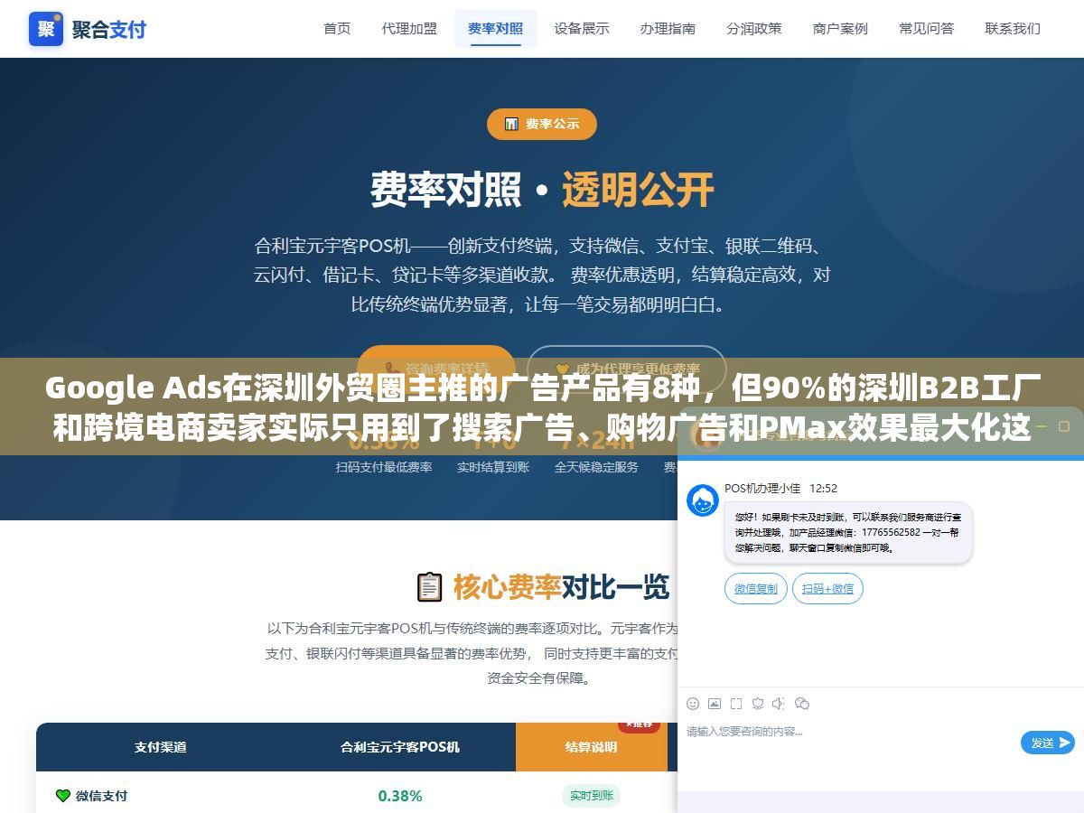 Google Ads在深圳外贸圈主推的广告产品有8种,但90%的深圳B2B工厂和跨境电商卖家实际只用到了搜索广告、购物广告和PMax效果最大化这三类,剩下的不是没用而是用错了场景 2 - Google Ads在深圳外贸圈主推的广告产品有8种,但90%的深圳B2B工厂和跨境电商卖家实际只用到了搜索广告、购物广告和PMax效果最大化这三类,剩下的不是没用而是用错了场景 - UC建站系统