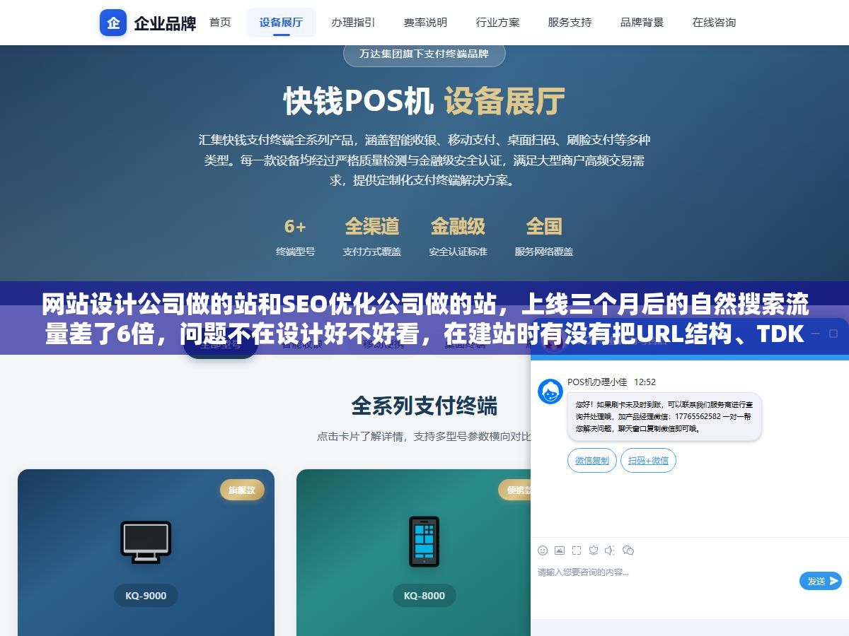 1 - 网站设计公司做的站和SEO优化公司做的站，上线三个月后的自然搜索流量差了6倍，问题不在设计好不好看，在建站时有没有把URL结构、TDK标签、内链布局和移动端适配这四样东西写进需求文档里 - UC建站系统