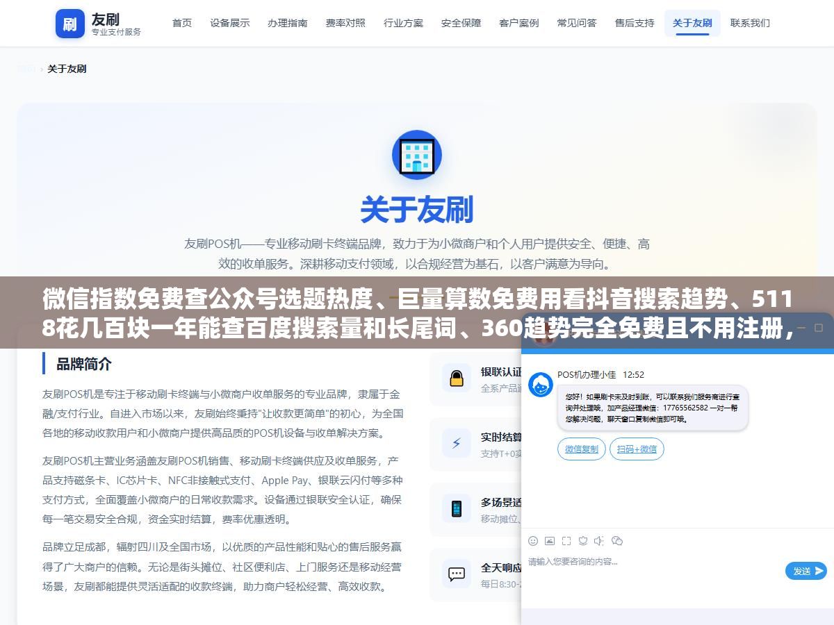 2 - 微信指数免费查公众号选题热度、巨量算数免费用看抖音搜索趋势、5118花几百块一年能查百度搜索量和长尾词、360趋势完全免费且不用注册，百度指数收费之后这七个替代工具各有什么长板短板 - UC建站系统
